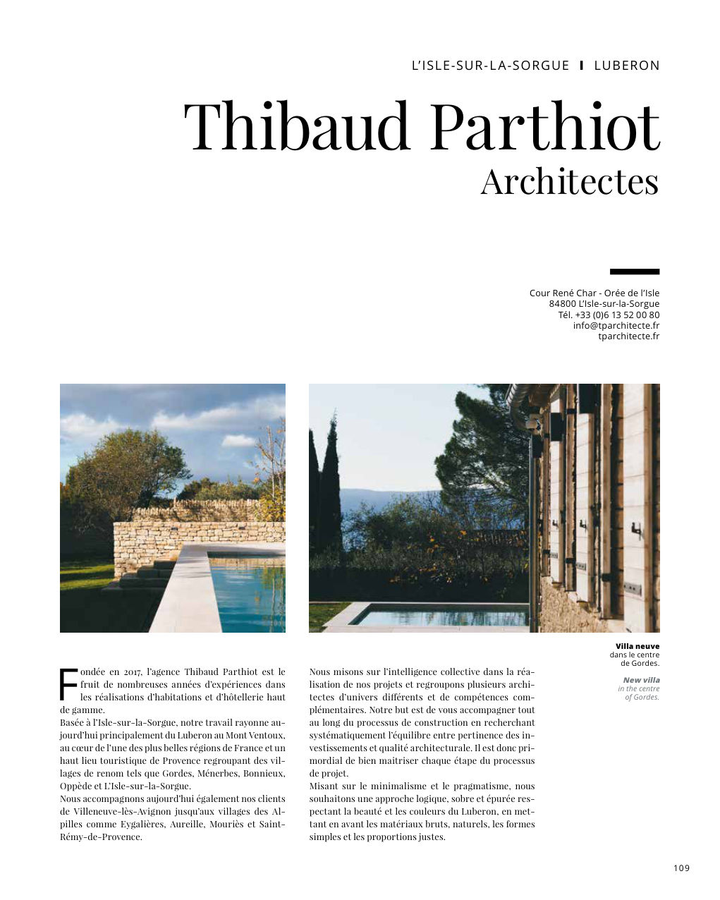 Thibaud Parthiot Architectes Cour René Char - Orée de l’Isle — Eden Summer 2023, page 109