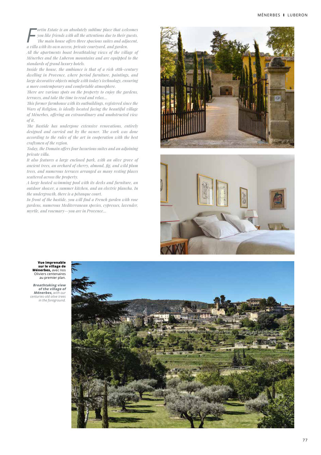 Vue imprenable sur le village de Ménerbes, avec nos — Eden Summer 2024, page 77