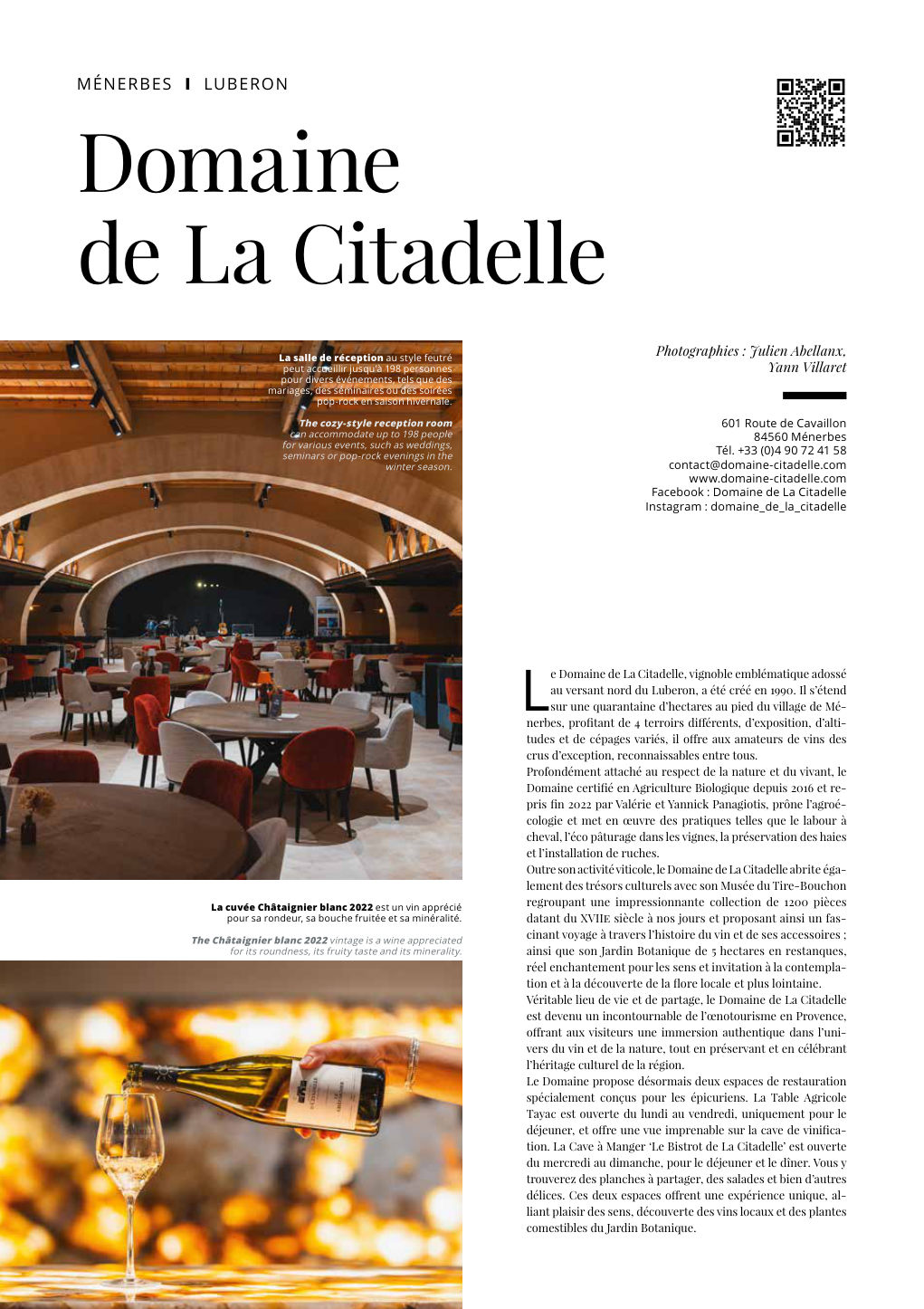 Domaine de La Citadelle Photographies : Julien Abellanx, — Eden Summer 2024, page 78