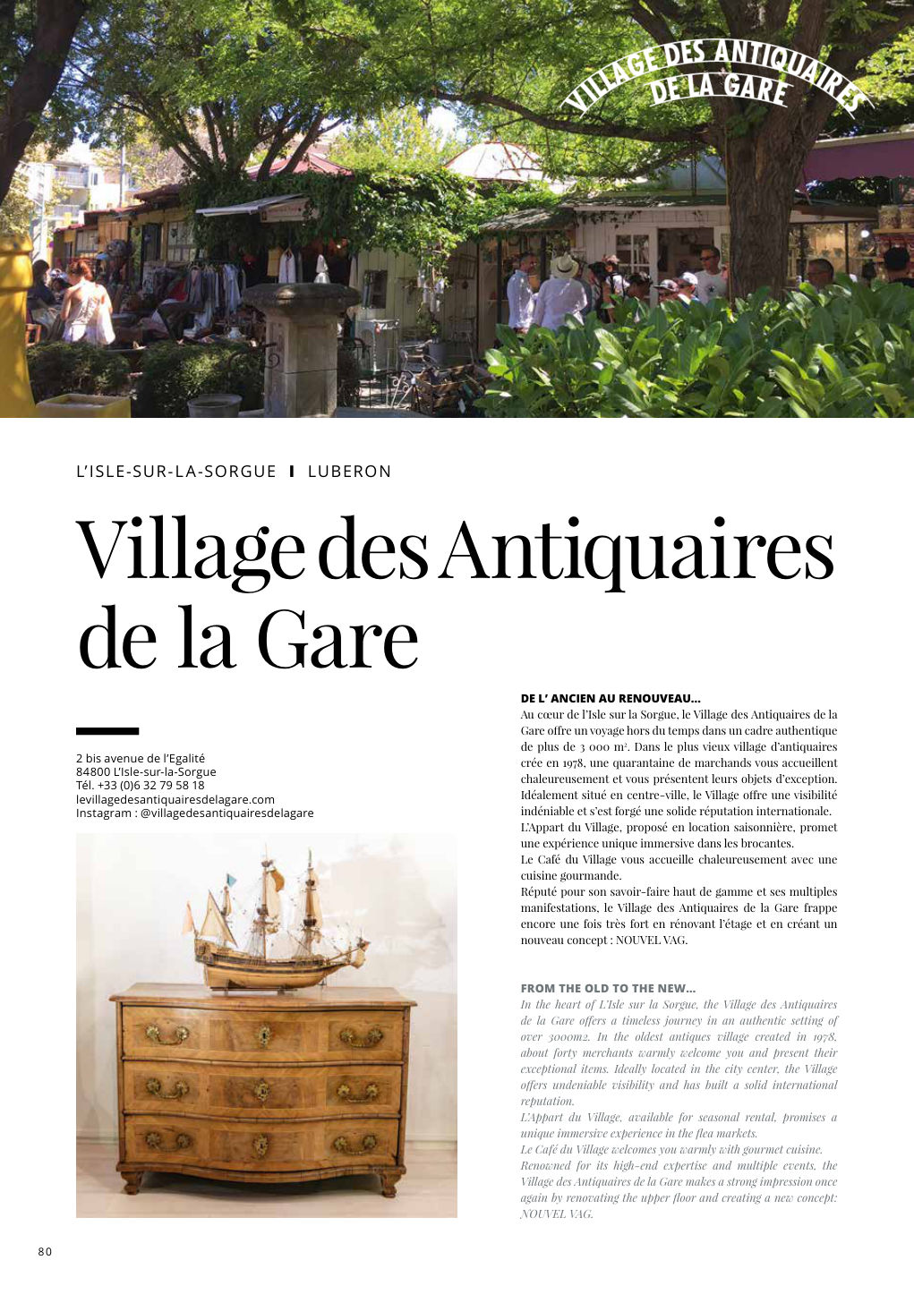 Village des Antiquaires de la Gare 2 bis avenue de l’Egalité — Eden Summer 2024, page 80