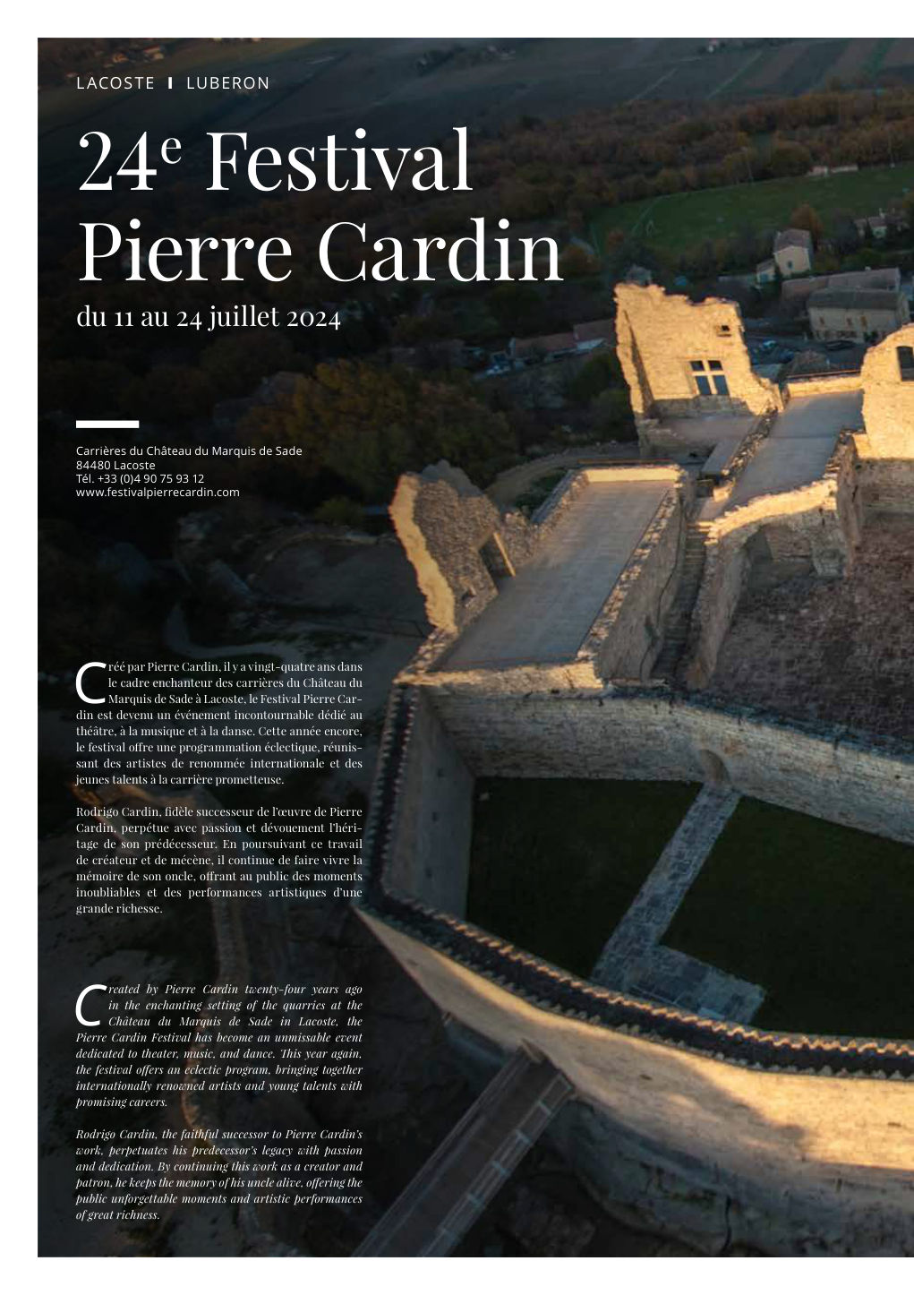 24e Festival Pierre Cardin du 11 au 24 juillet 2024 — Eden Summer 2024, page 96