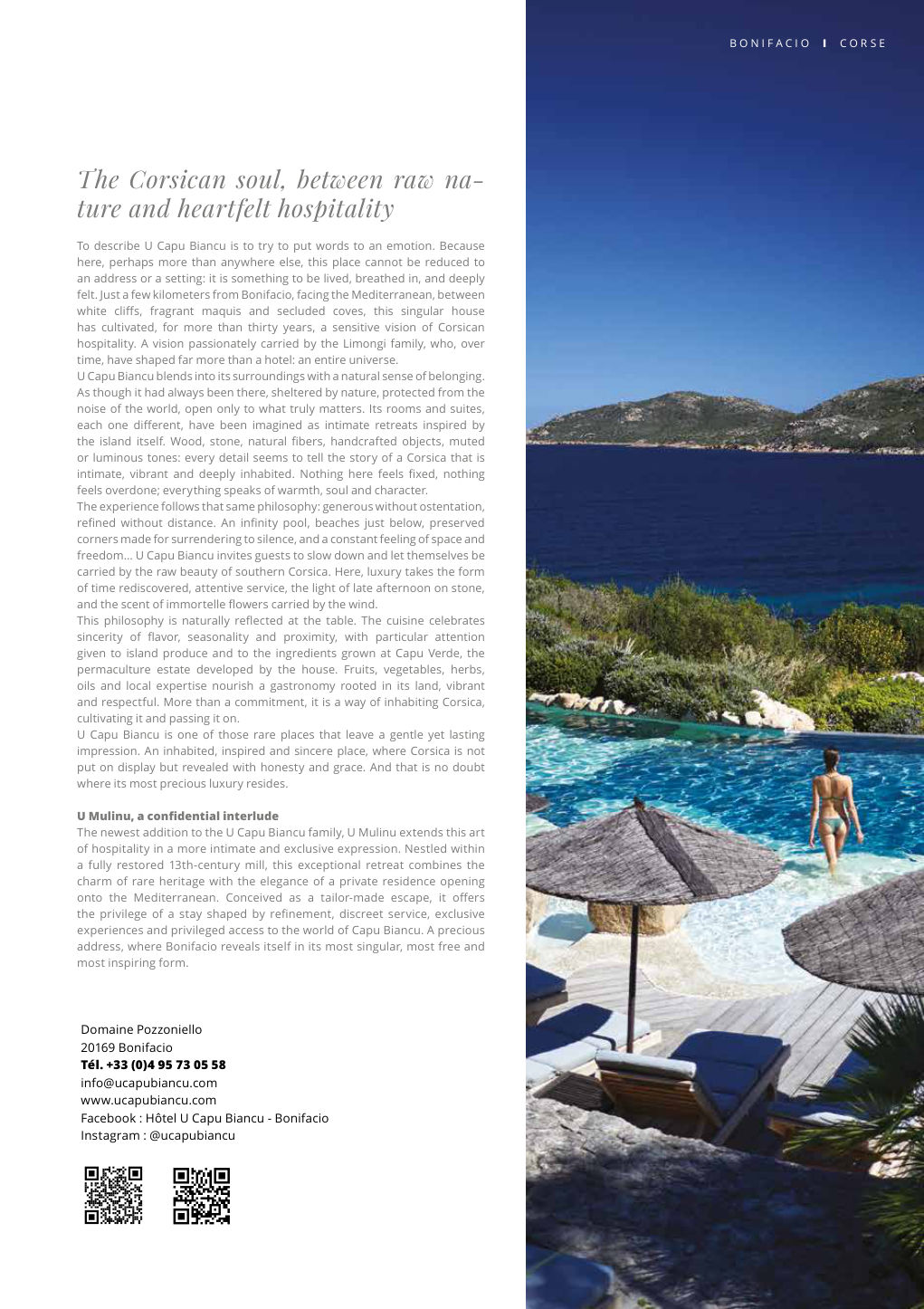 Domaine Pozzoniello 20169 Bonifacio Tél. +33 (0)4 95 73 05 58 — Eden Summer 2026, page 57