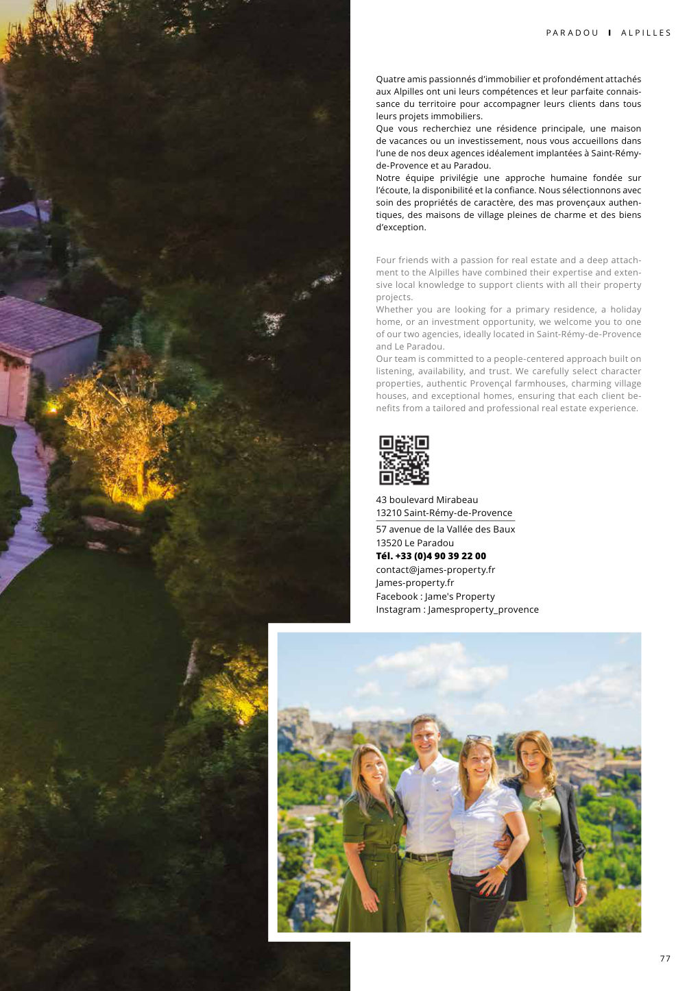 43 boulevard Mirabeau 13210 Saint-Rémy-de-Provence 57 avenue de la Vallée des Baux — Eden Summer 2026, page 77