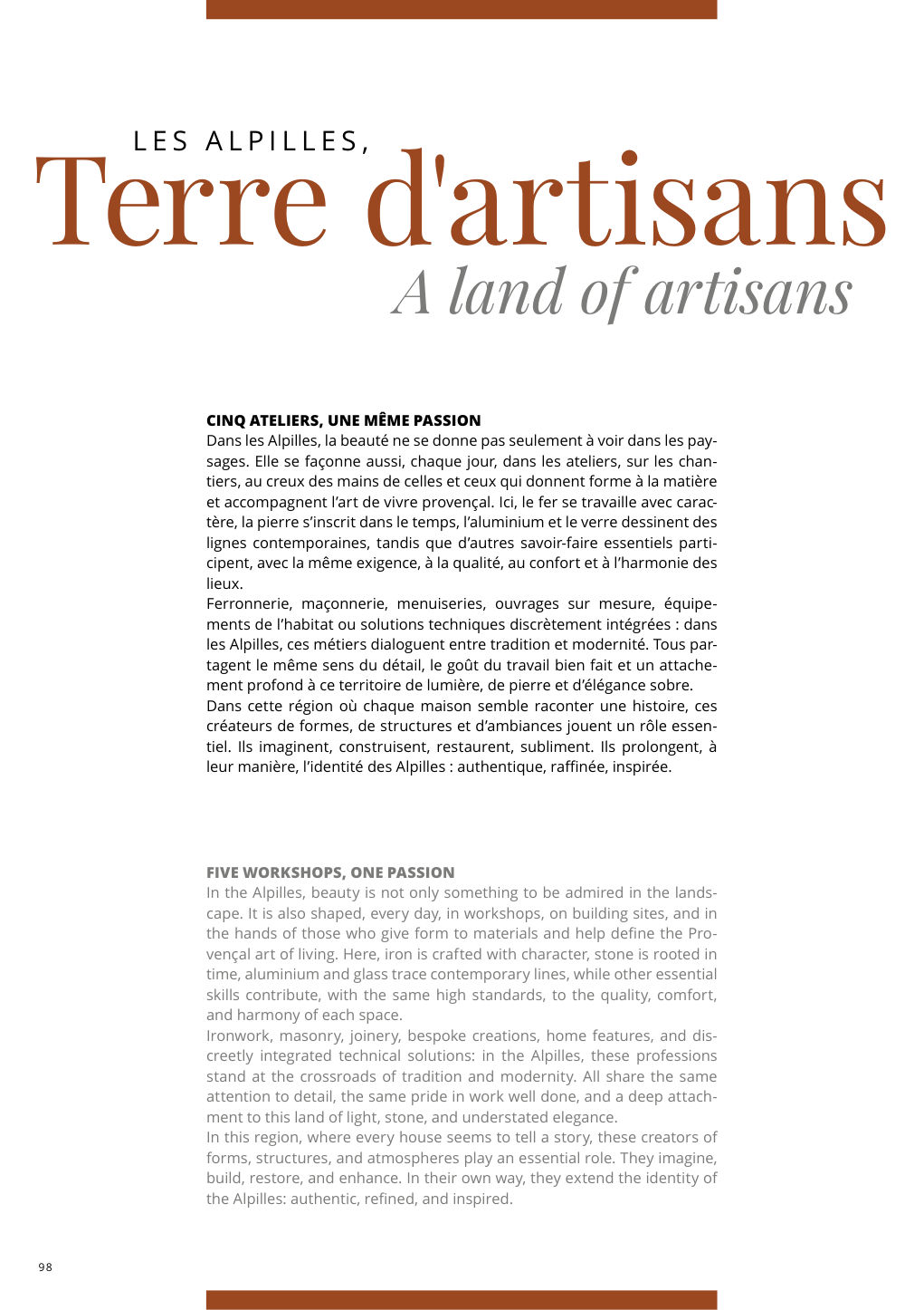 Terre d'artisans A land of artisans — Eden Summer 2026, page 98