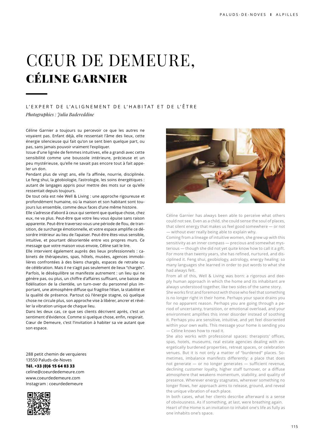 Photographies : Julia Badereddine 288 petit chemin de verquieres 13550 Paluds-de-Noves — Eden Summer 2026, page 115
