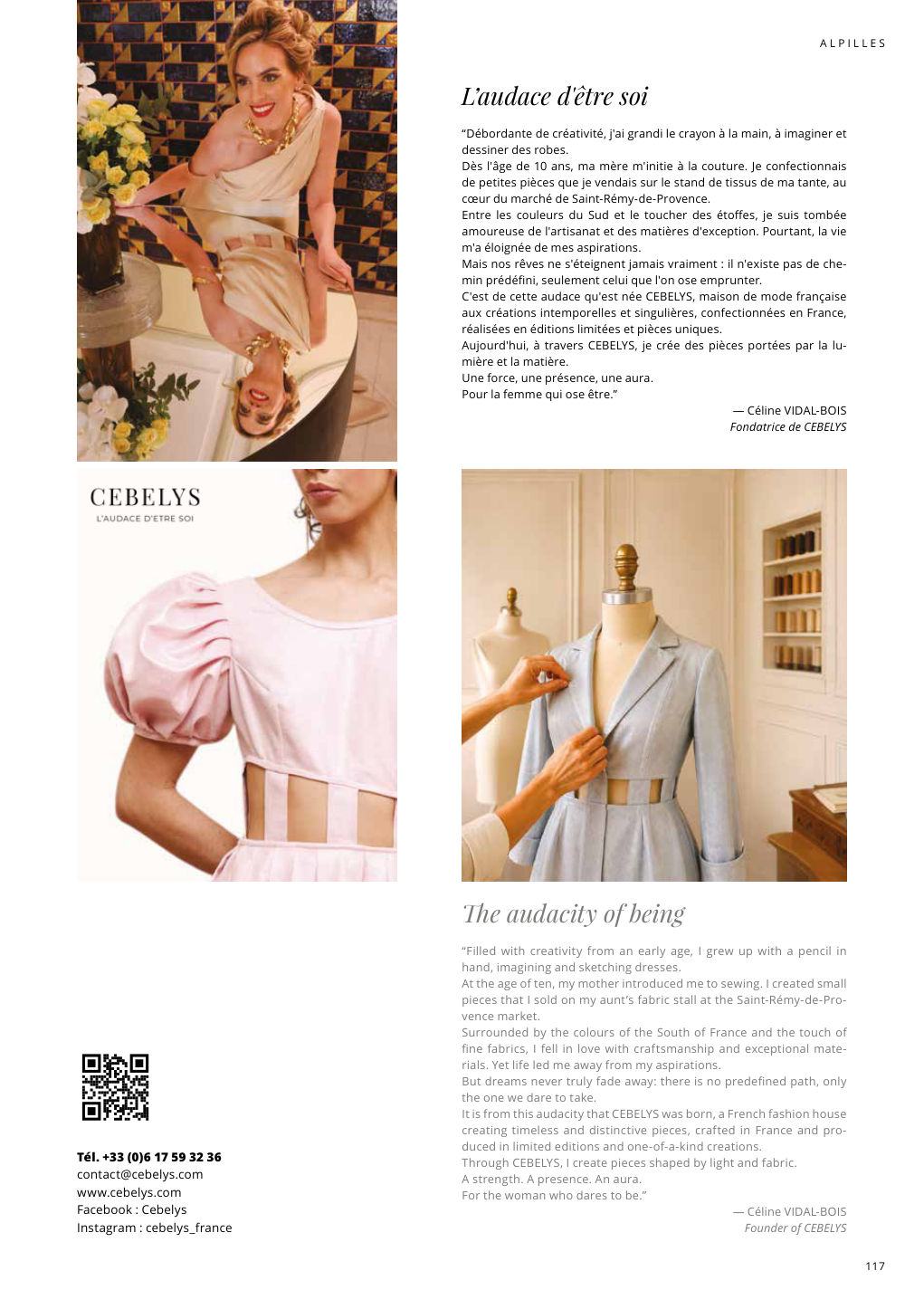 Tél. +33 (0)6 17 59 32 36 contact@cebelys.com www.cebelys.com — Eden Été 2026, page 117