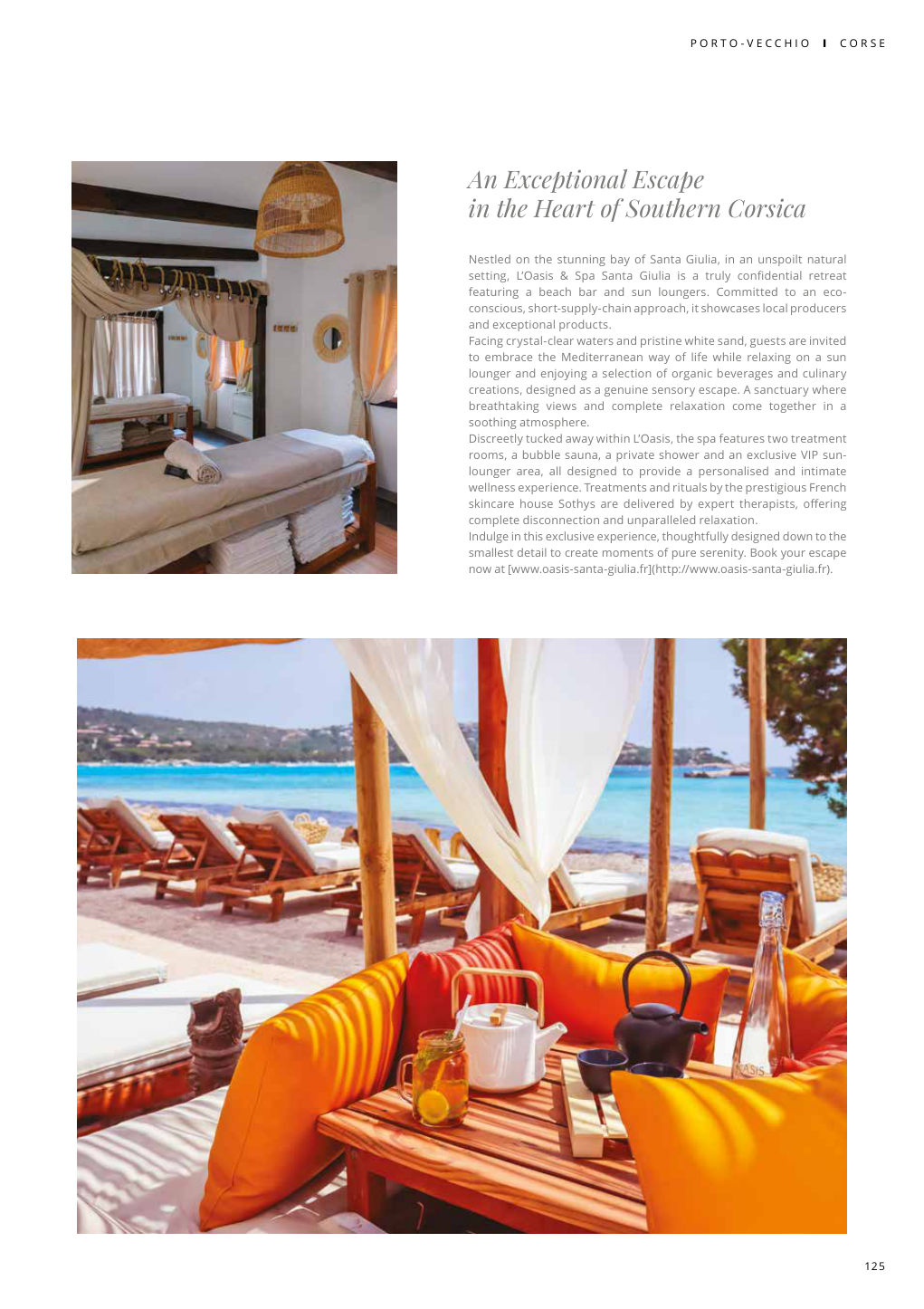 An Exceptional Escape in the Heart of Southern Corsica Nestled on the stunning bay of Santa Giulia, in an unspoilt natural — Eden Summer 2026, page 125