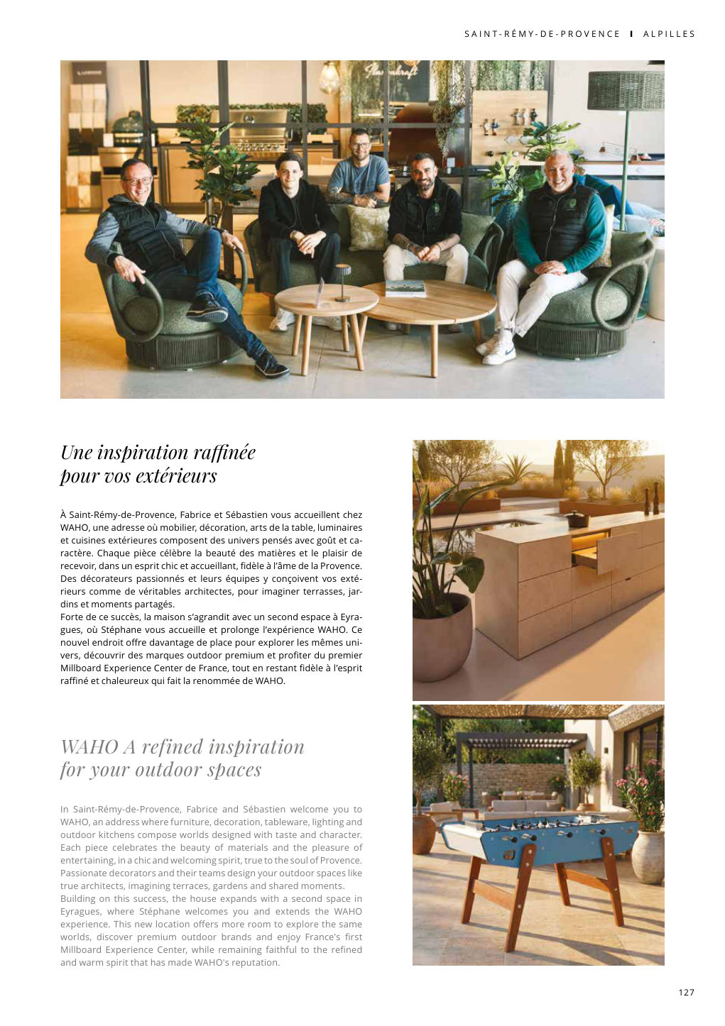 Une inspiration raffinée pour vos extérieurs À Saint-Rémy-de-Provence, Fabrice et Sébastien vous accueillent chez — Eden Summer 2026, page 127